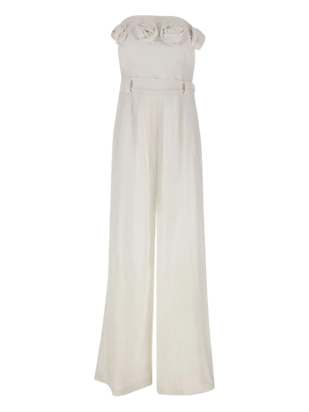 Kaos Rose-embellished Jumpsuit In Gray