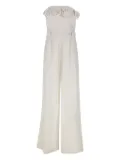 kaos rose-embellished jumpsuit - White