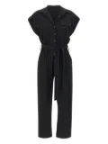 kaos button-fastening belted jumpsuit - Black