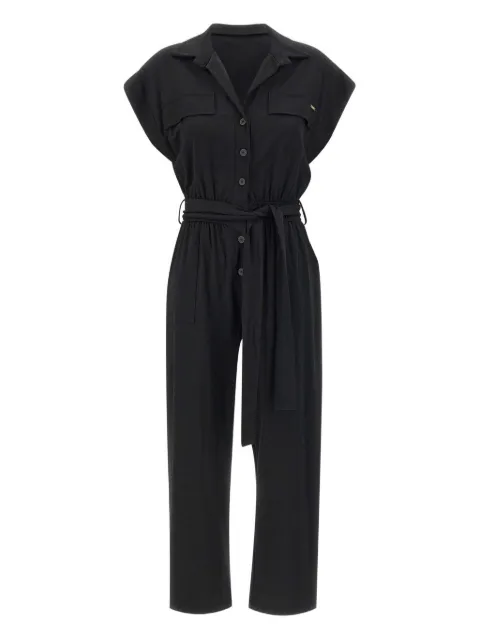 kaos button-fastening belted jumpsuit