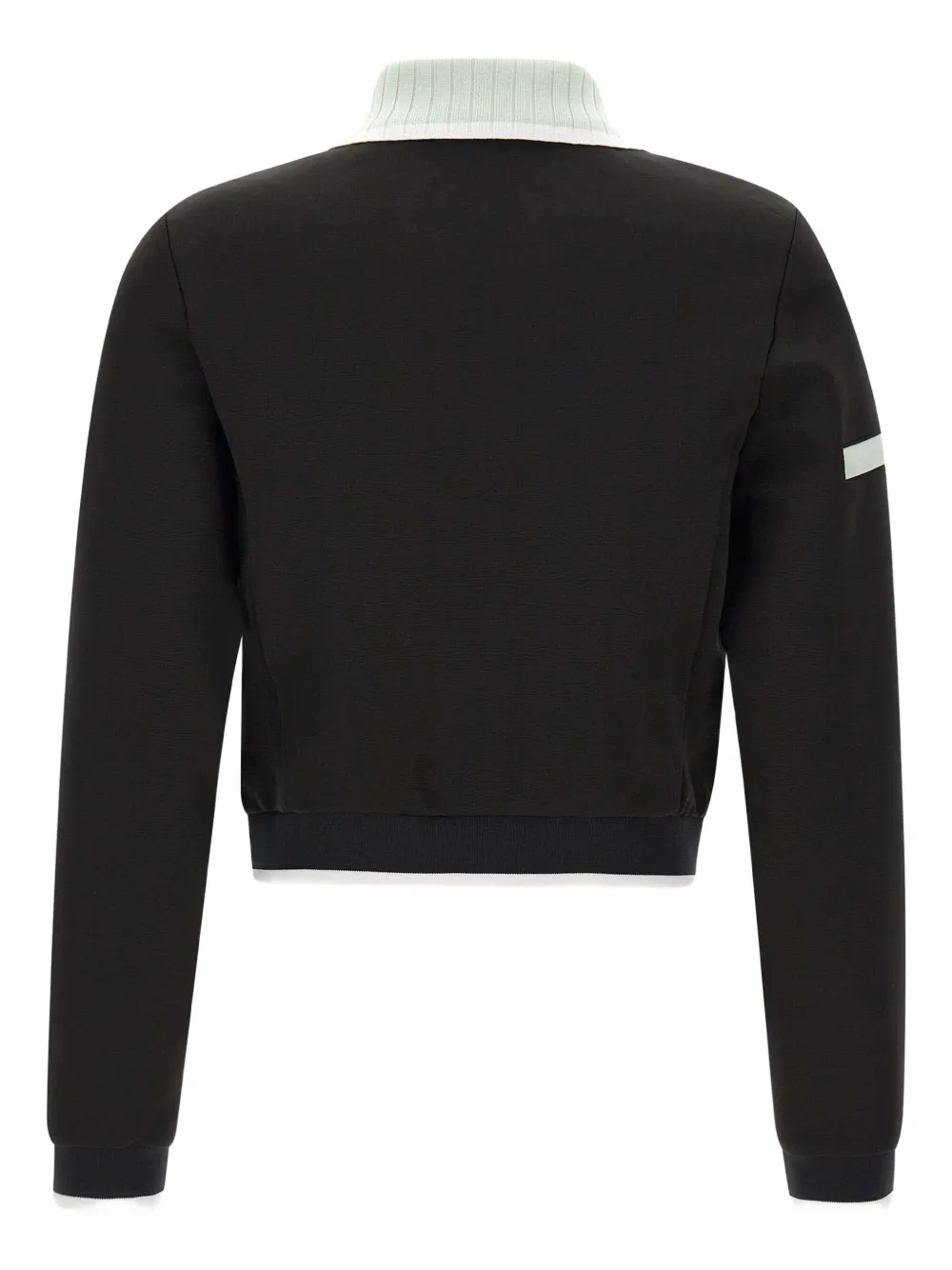 Casablanca high-collar embroidered-logo jacket Zwart