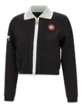 Casablanca high-collar embroidered-logo jacket - Black