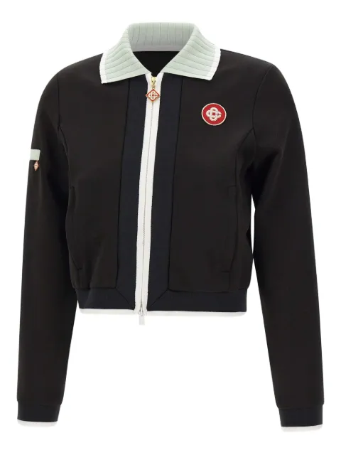 Casablanca high-collar embroidered-logo jacket