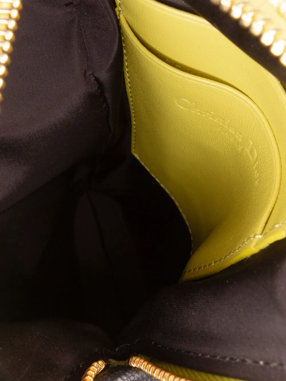 Pre-owned Dior 2021 Technical Fabric Embroidered Toile De Jouy Travel Multifunction Pouch Crossbody Bag In Yellow