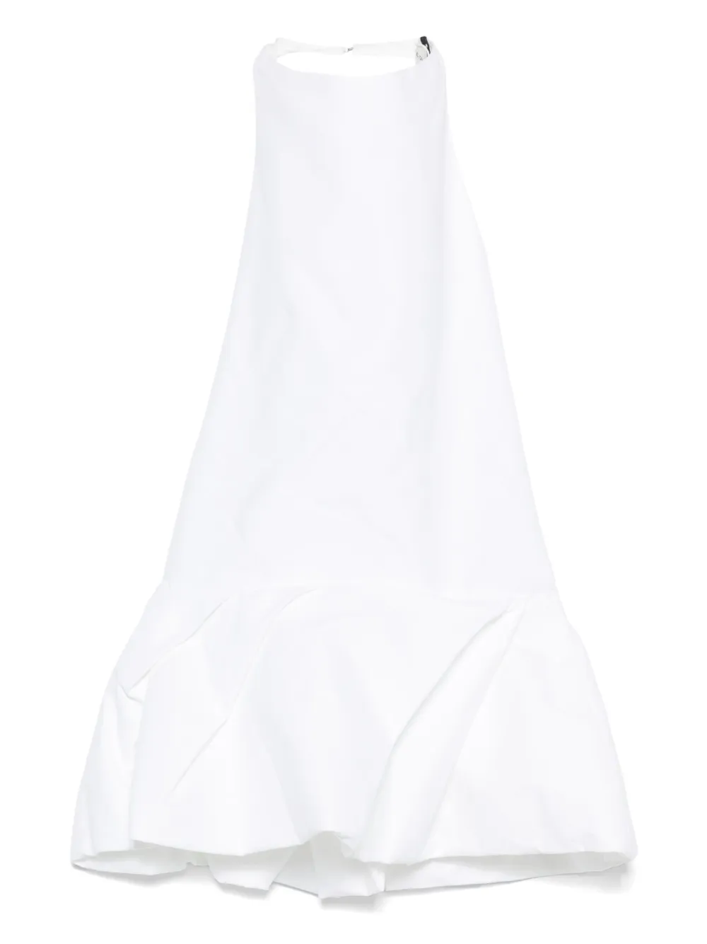 halterneck pleated blouse