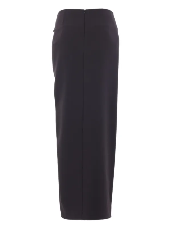 スカート FEDERICA TOSI STRETCH CADY LONG SKIRT WITH KNOT Federica Tosi Gonna Midi Copricostume Con Nodo | Nero