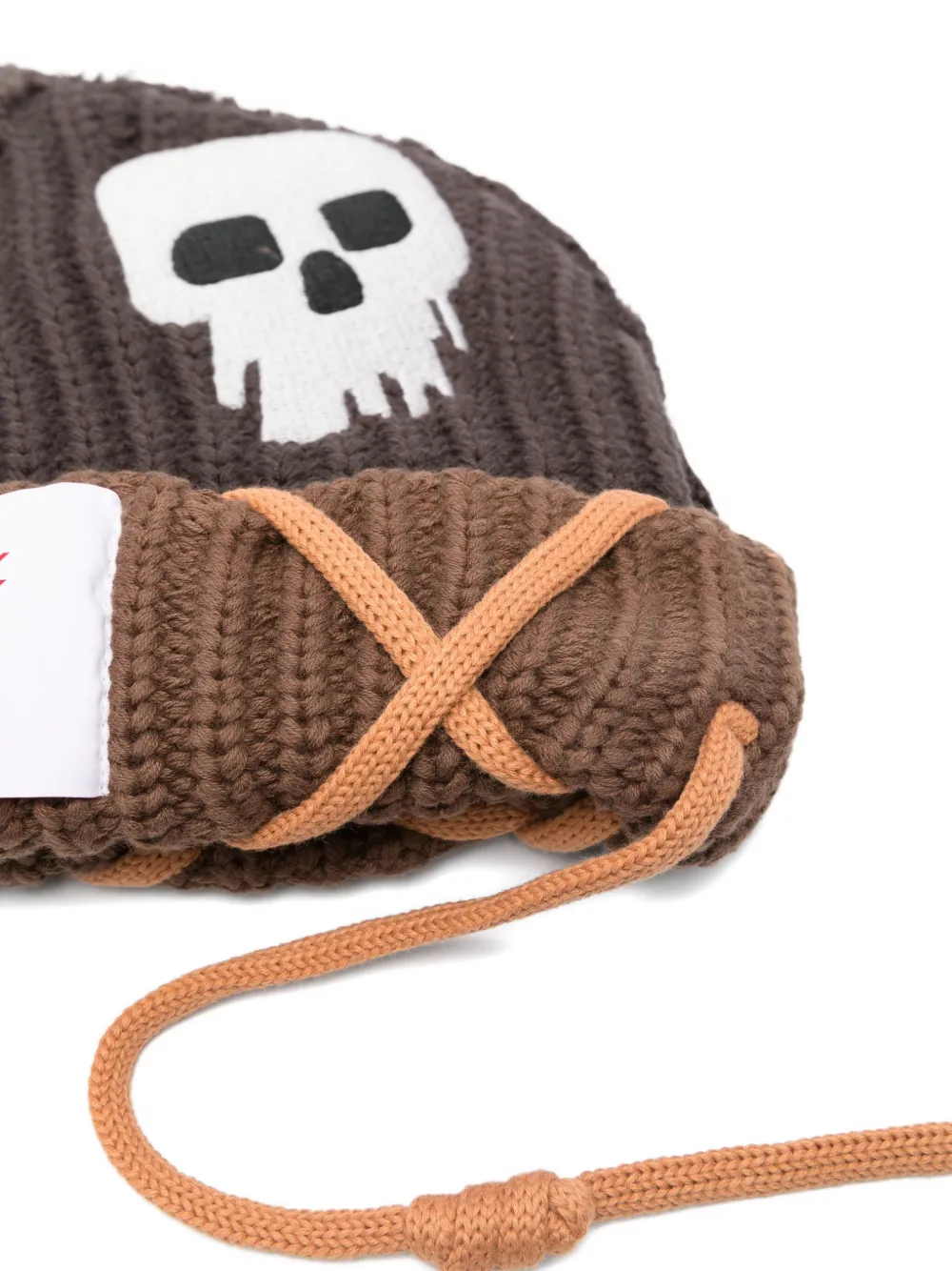 Charles Jeffrey Loverboy skull-applique beanie Bruin