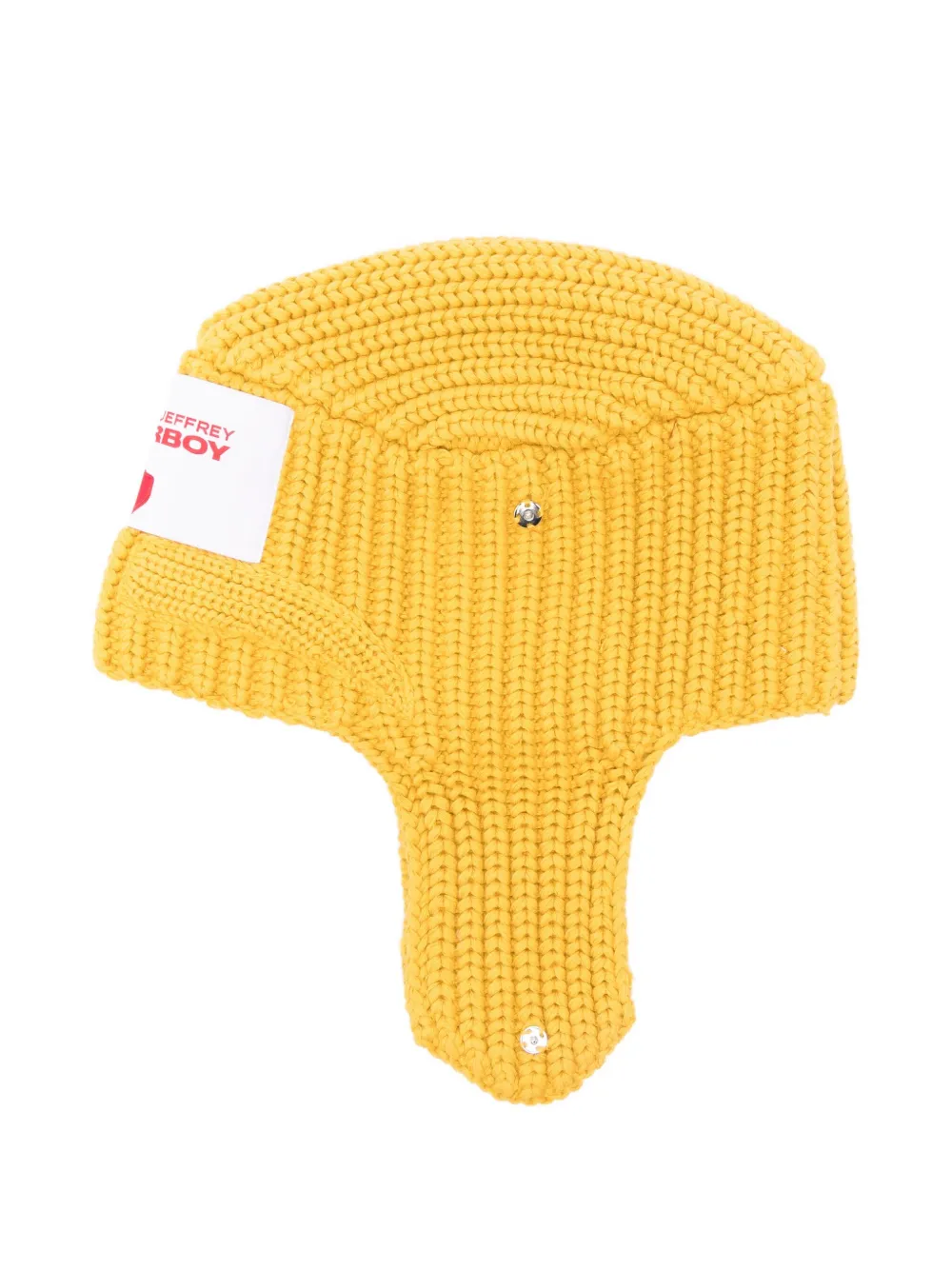 Charles Jeffrey Lover ribbed cotton beanie Geel