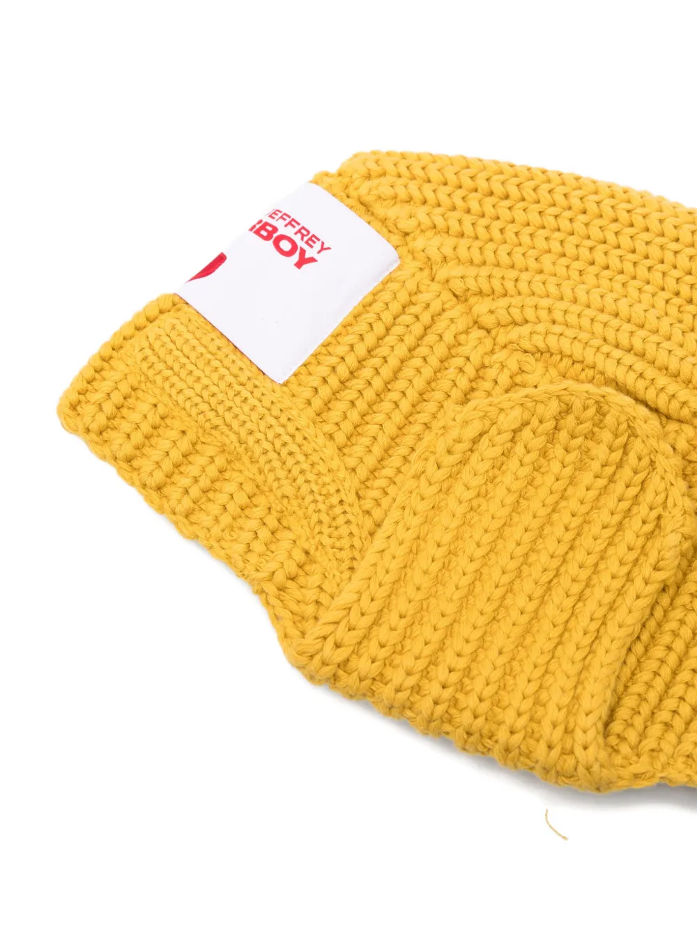 Charles Jeffrey Loverboy ribbed cotton beanie Geel