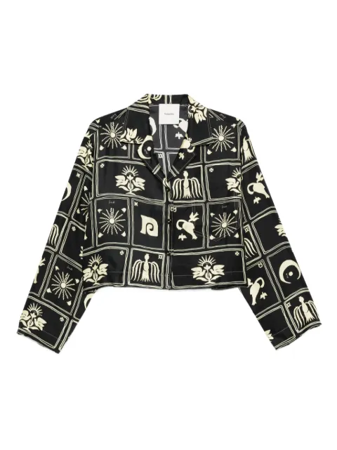 Nanushka Vally printed silk top
