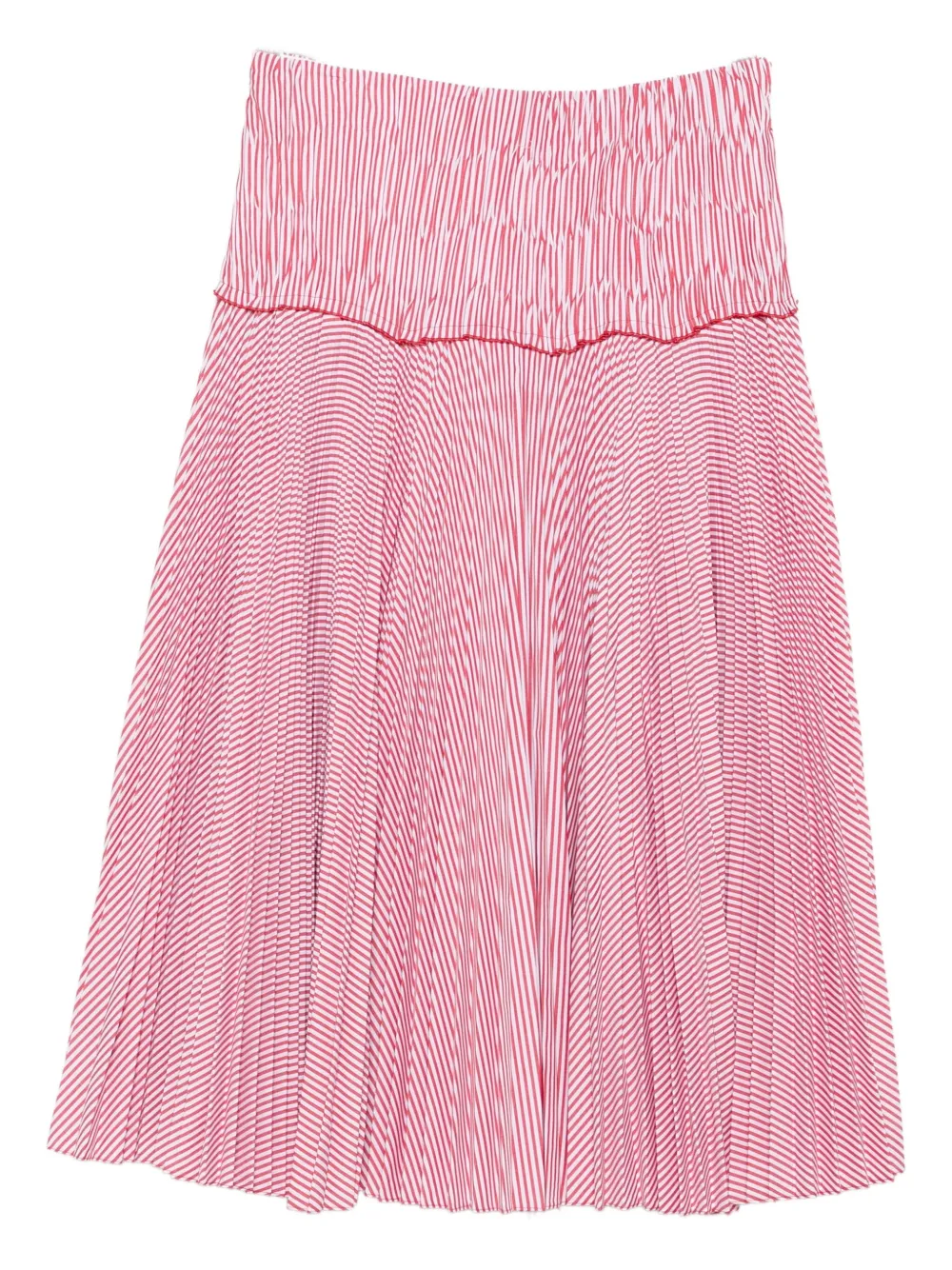 pleated striped skirt