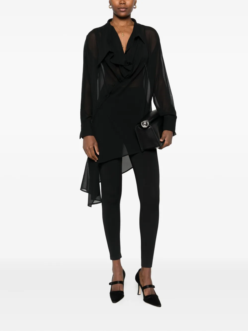 Erika Cavallini Asymmetrische jurk - Zwart