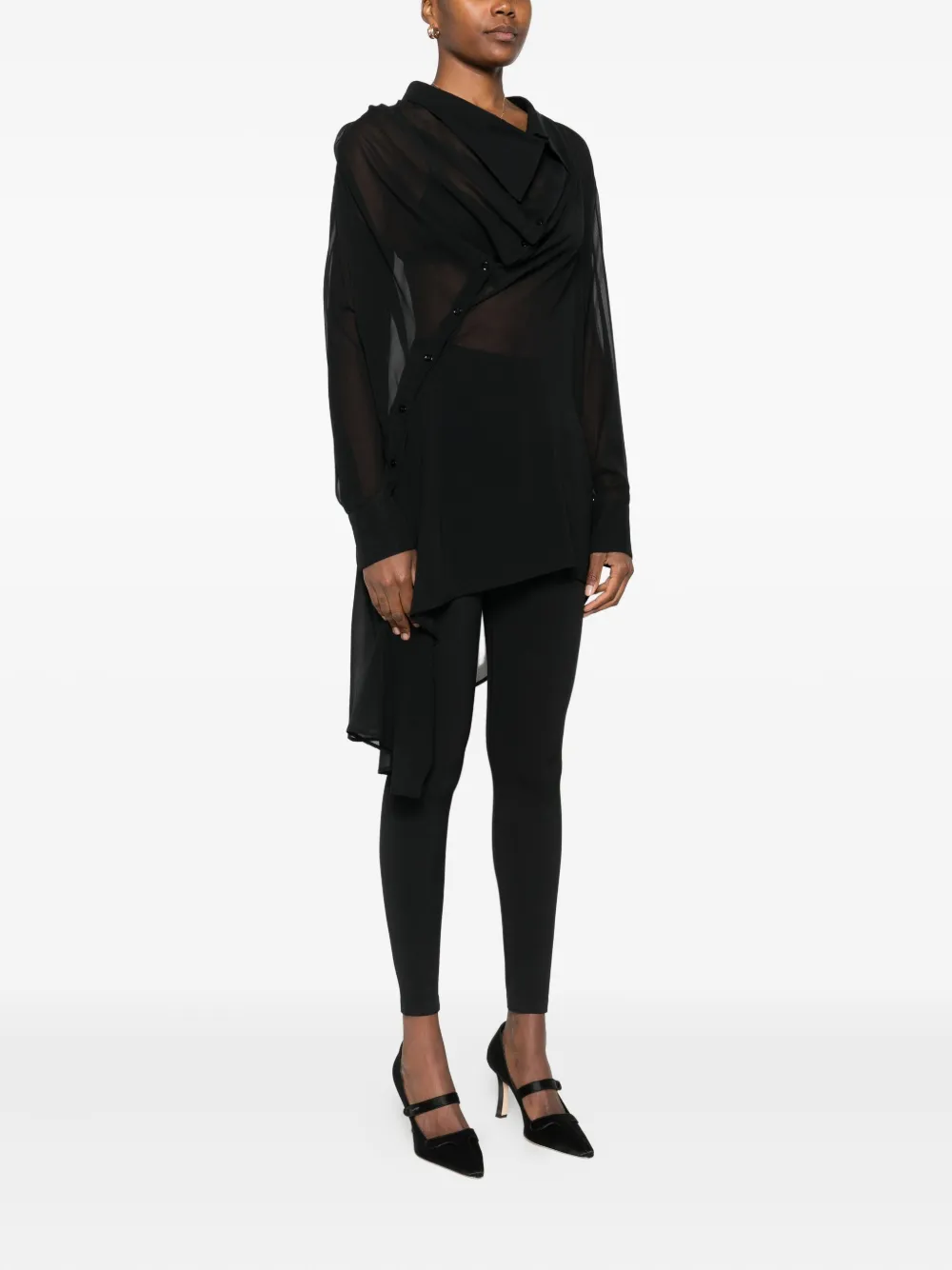 Erika Cavallini Asymmetrische jurk Zwart