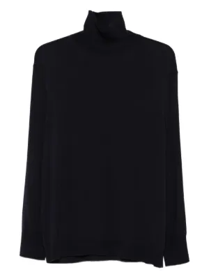 Jil Sander Pre-Owned 2000s タートルネック ニットブラウス | ブルー