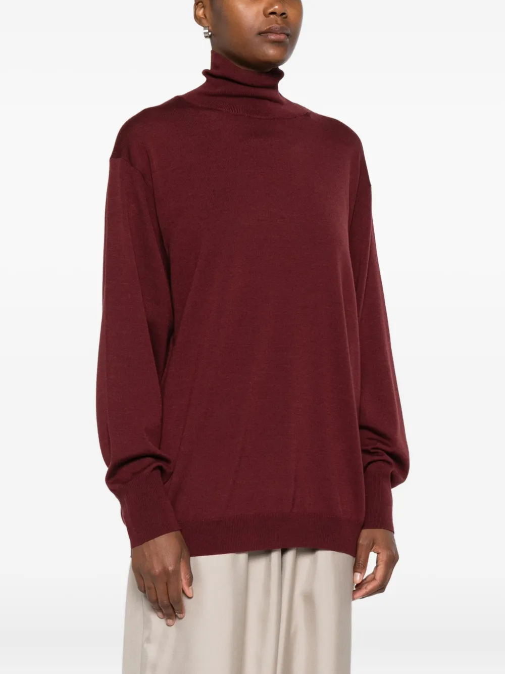 Erika Cavallini Fenice Turtleneck Top In Brown