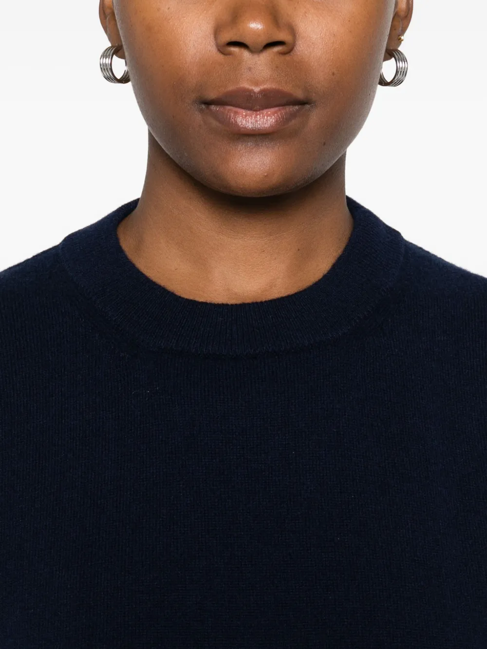 Erika Cavallini Short-sleeve Cashmere Sweatshirt In Black