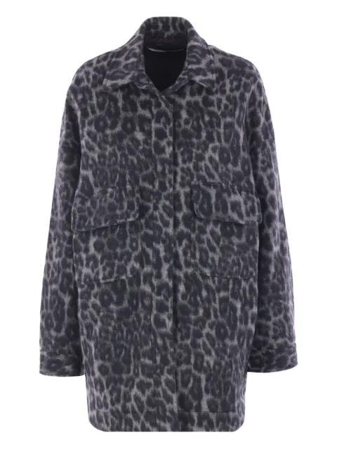 Federica Tosi leopard-print buttoned coat 