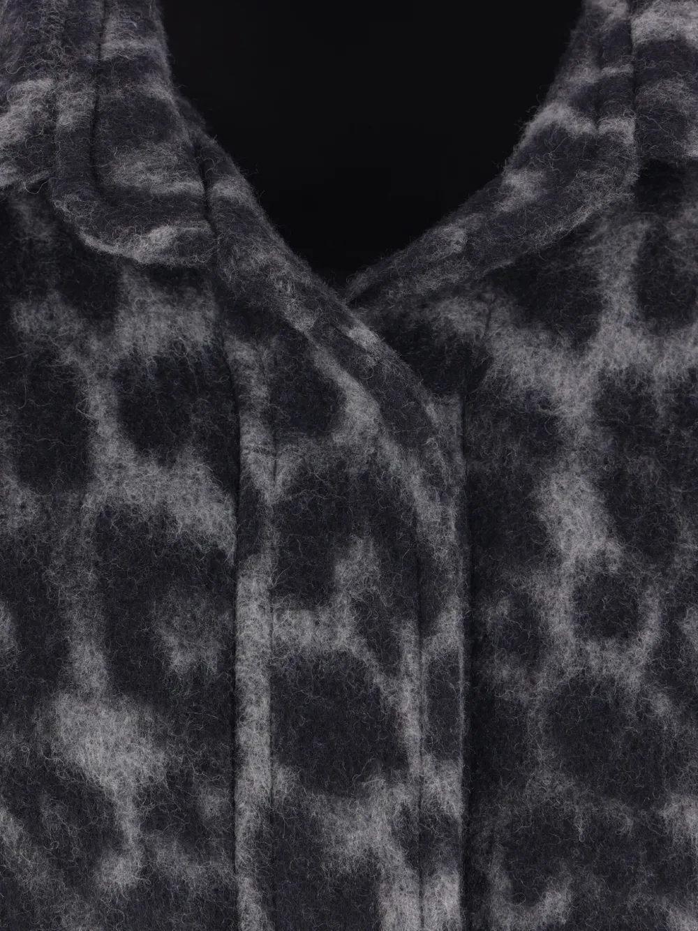 Federica Tosi Leopard-print Buttoned Coat In Blue