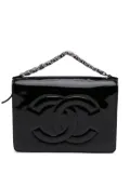 CHANEL Pre-Owned 2012 Mini CC Patent Clutch With Chain handbag - Black