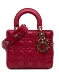 Christian Dior Pre-Owned 2019 Small Lambskin Cannage My ABCDior Lady Dior satchel - Red