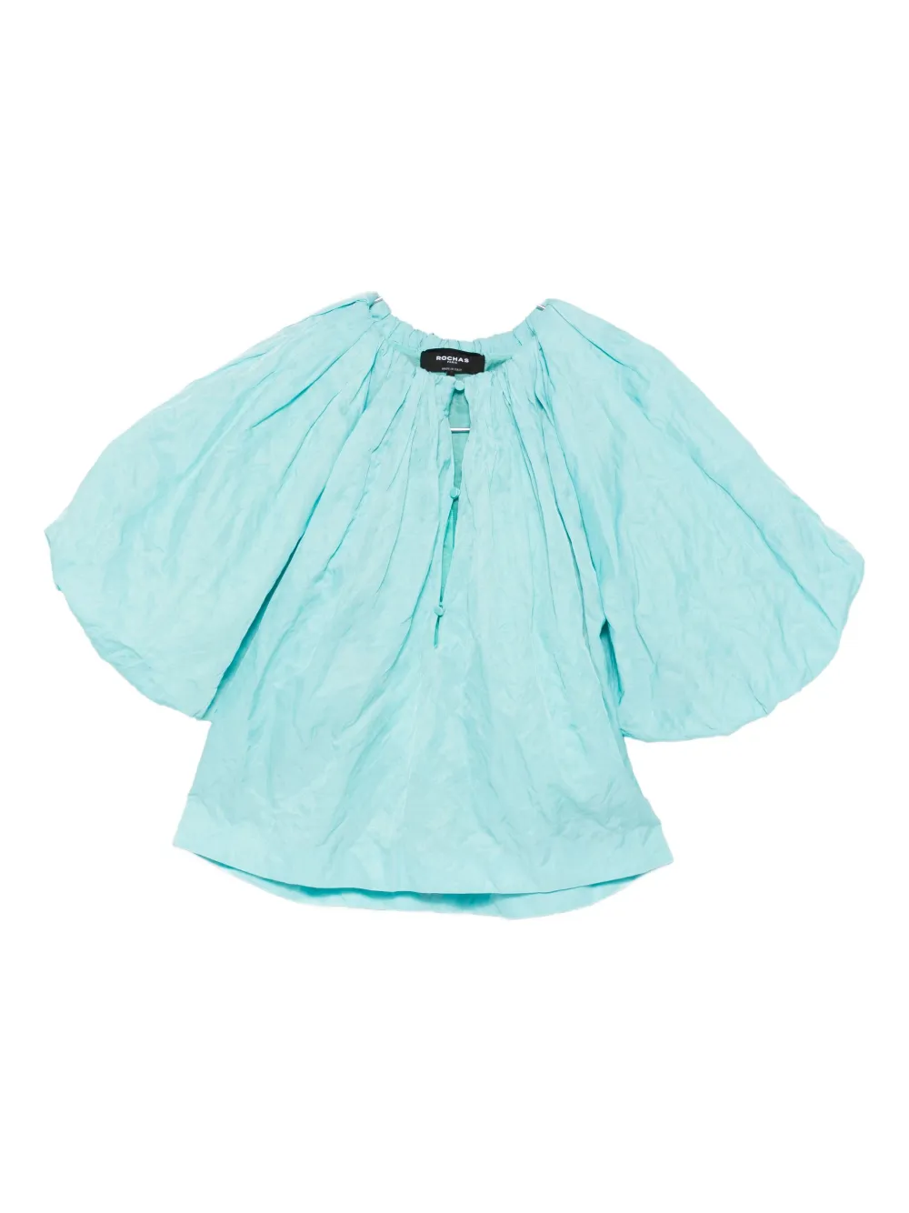 balloon-sleeve blouse