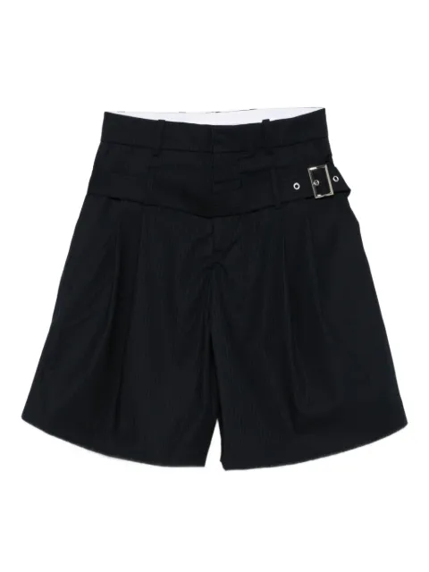Charles Jeffrey Loverboy belted pinstriped shorts