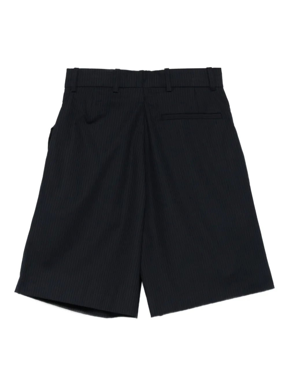 Charles Jeffrey Loverboy belted pinstriped shorts - Blauw