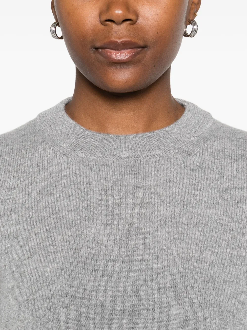 Erika Cavallini Trui met ronde hals en korte mouwen Grijs