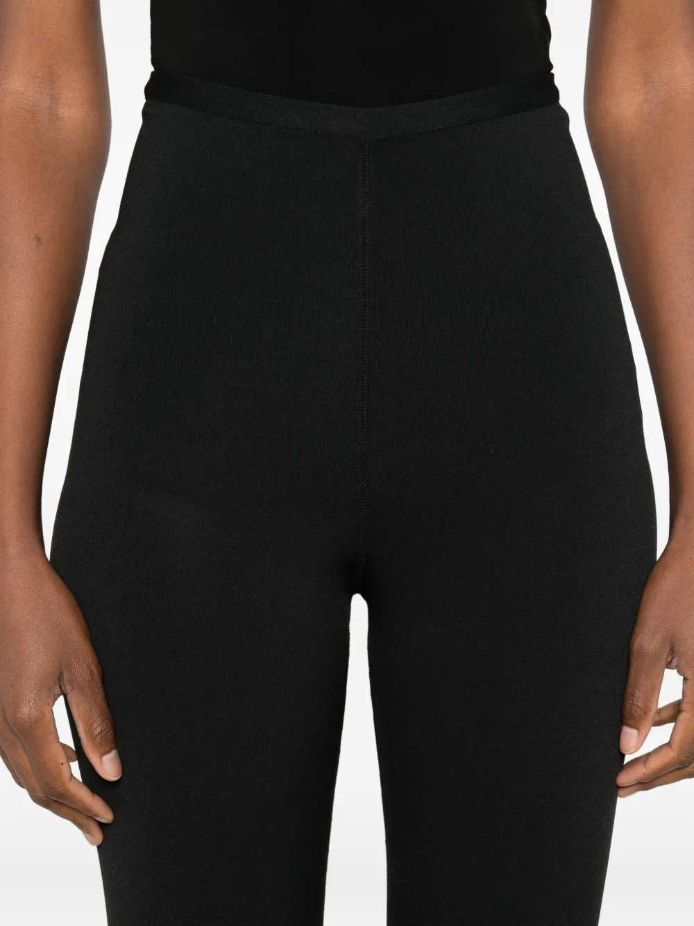 Erika Cavallini Ribbed Leggings In Black