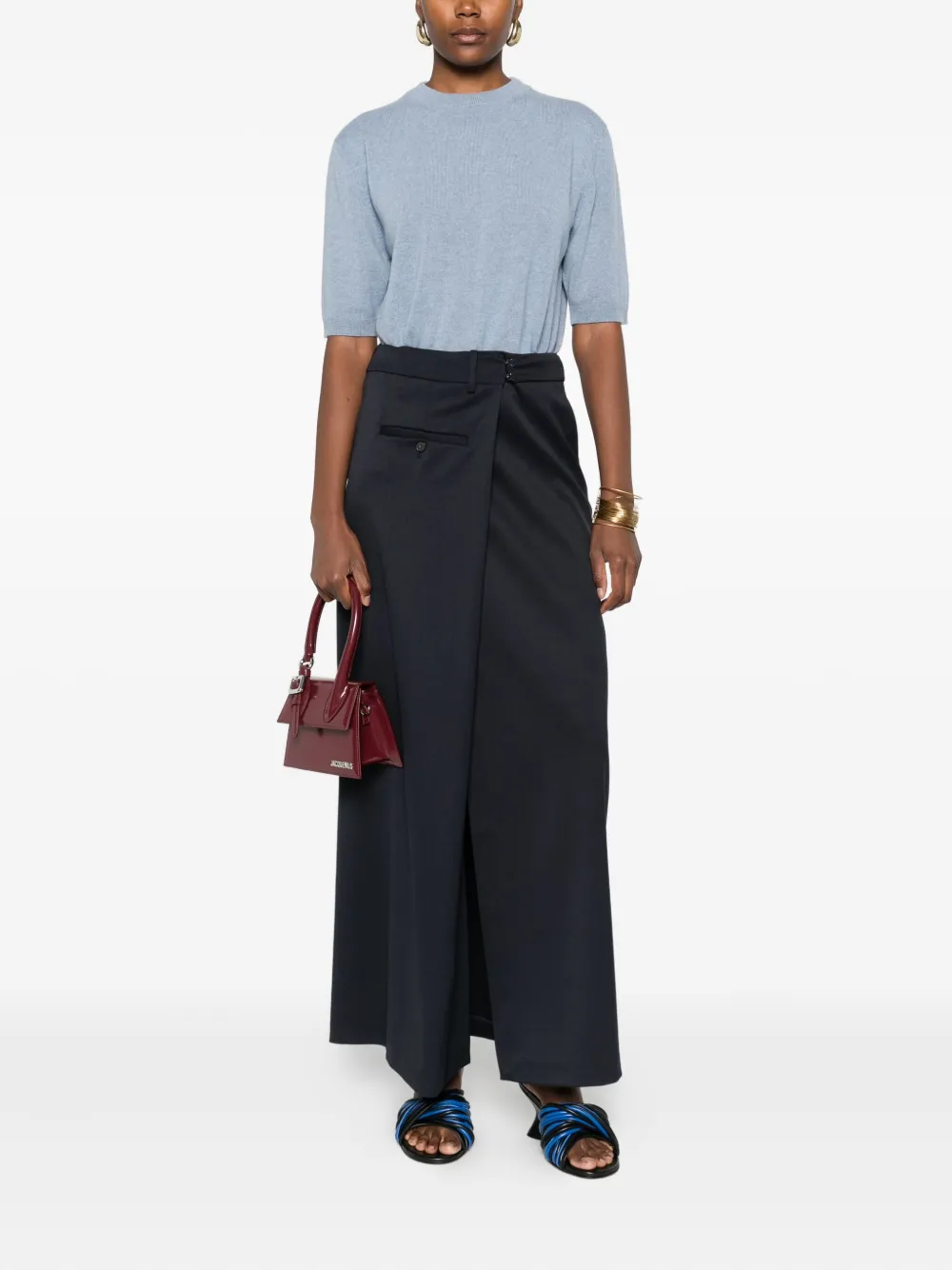 Erika Cavallini  wrap-front midi skirt | High-Waisted Skirts | Image 2