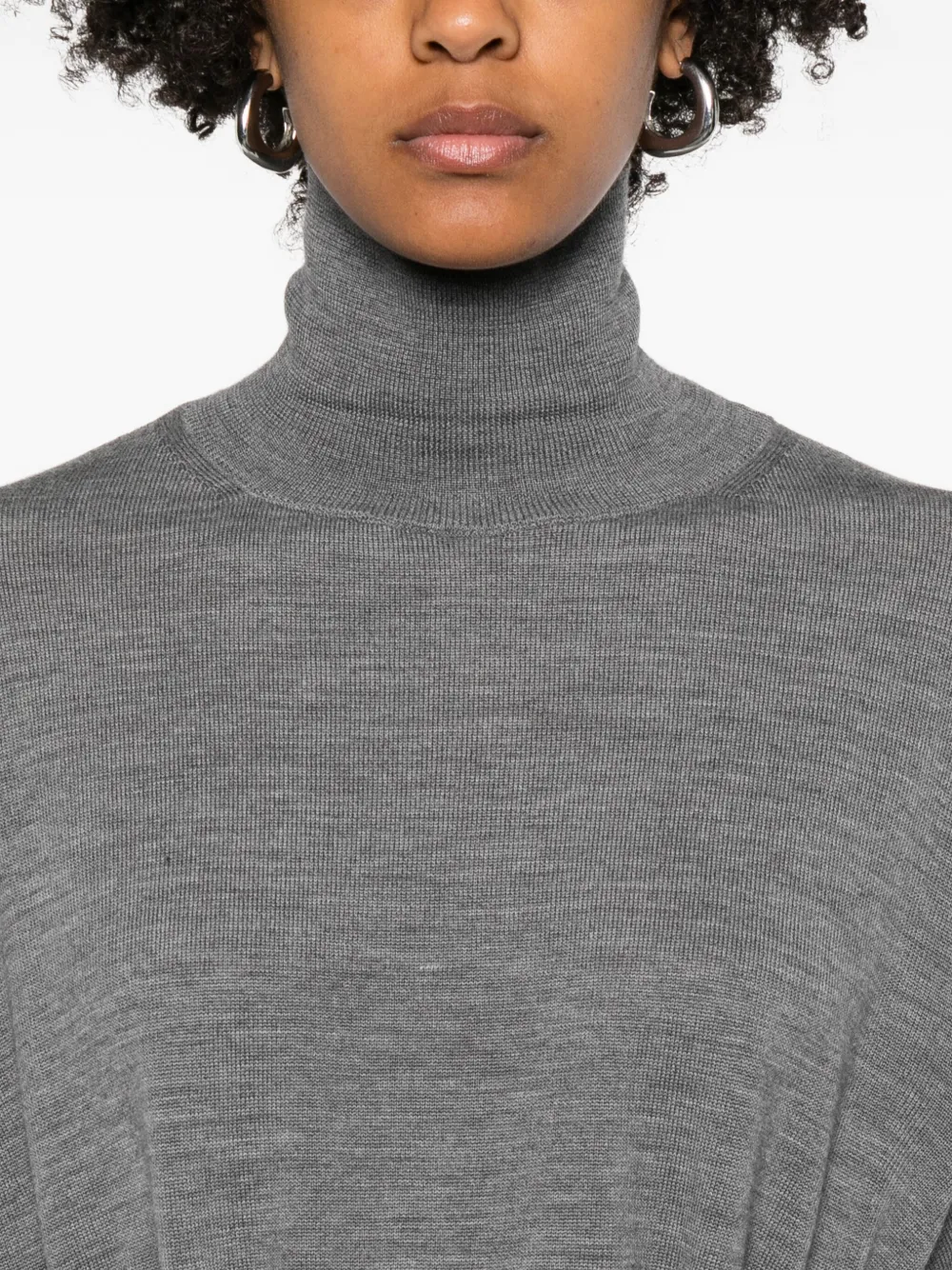 Erika Cavallini Turtleneck Wool Sneakers In Gray
