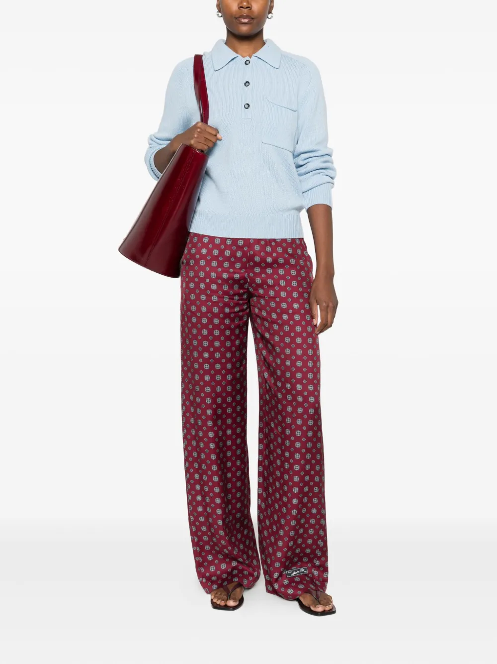 Erika Cavallini Broek met print - Rood