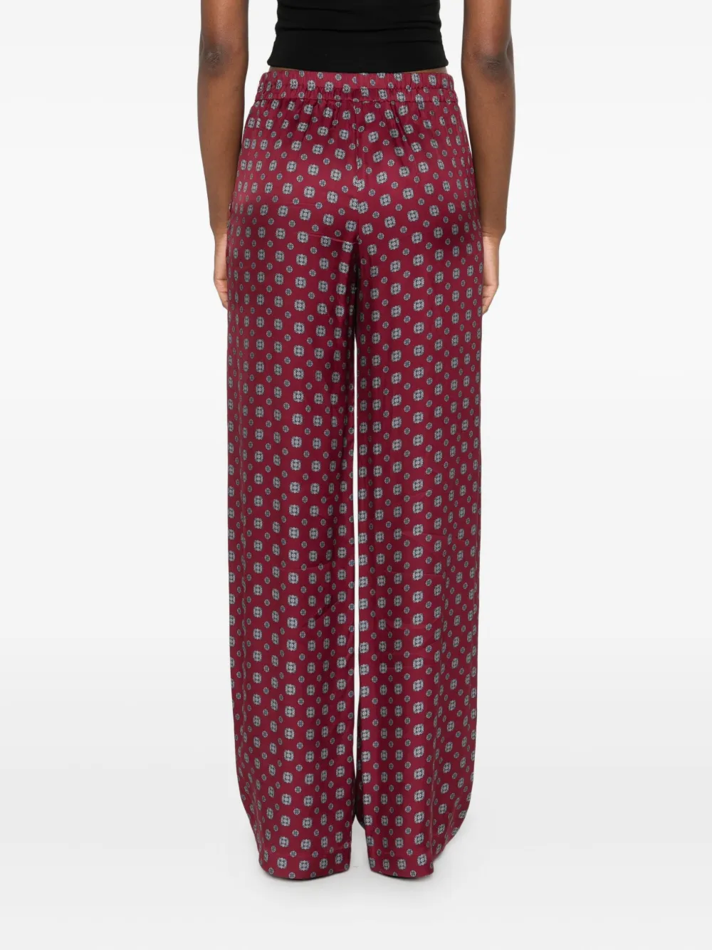 Erika Cavallini Geometric-print Trousers In Red