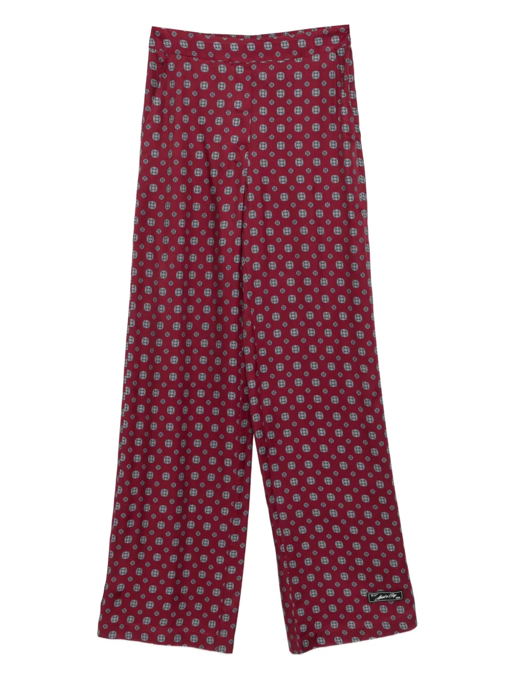 Erika Cavallini  geometric-print trousers | Red | Image 1