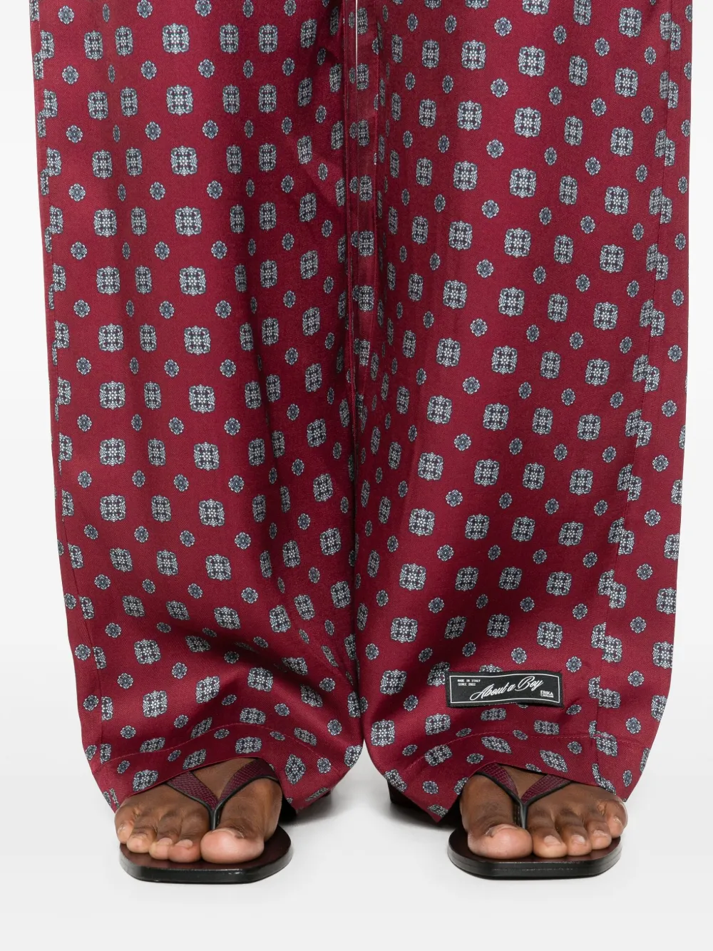Erika Cavallini Geometric-print Trousers In Red