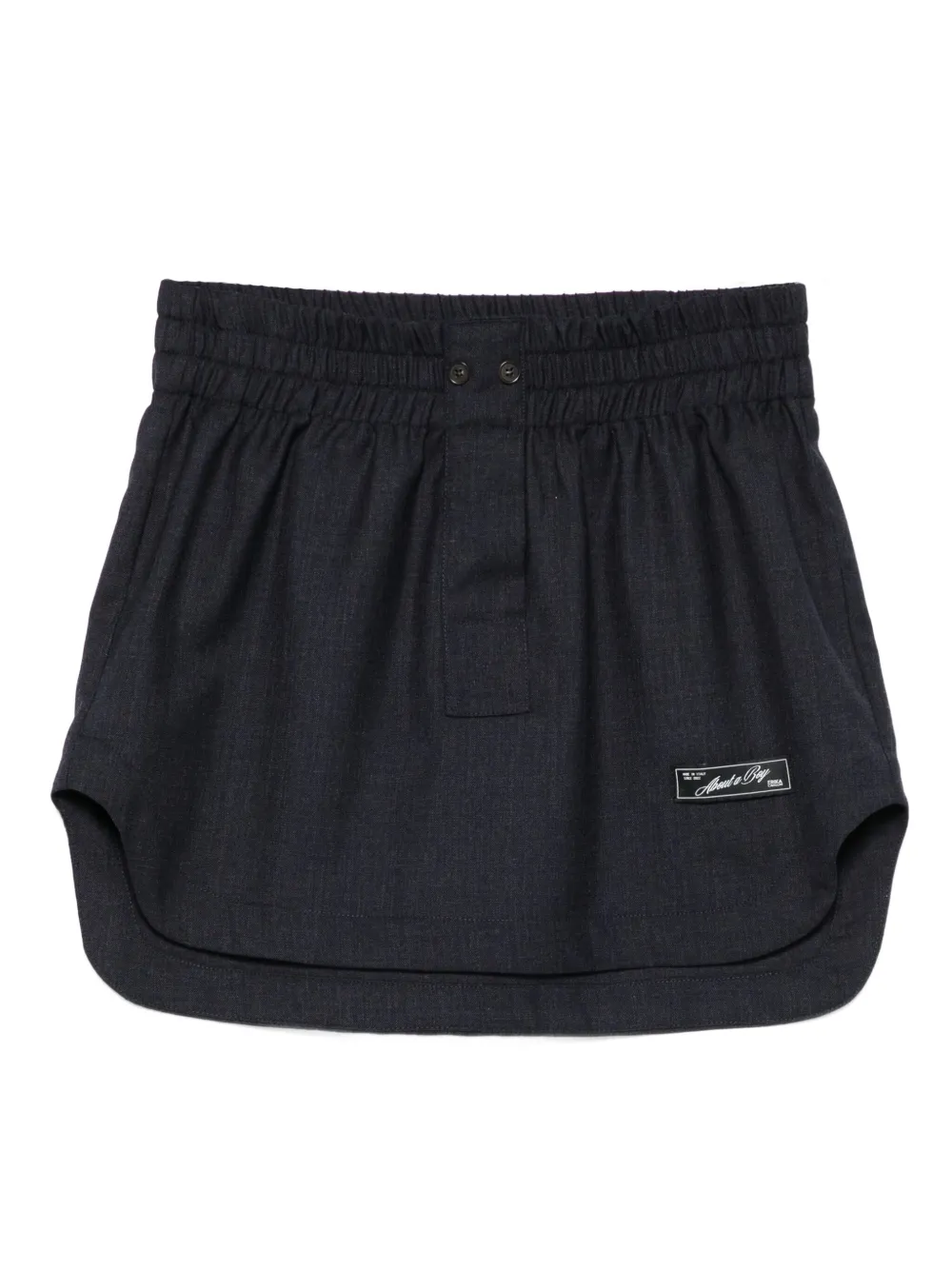 Erika Cavallini  logo-patch mini skirt | Blue | Image 1