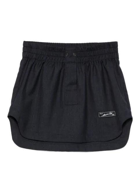 Erika Cavallini  logo-patch mini skirt