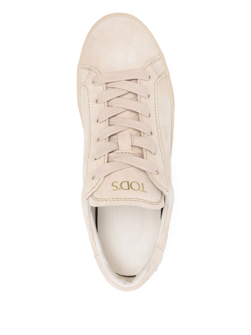 Tod's Suede Low-top Sneakers Studded Detailing In Neutral