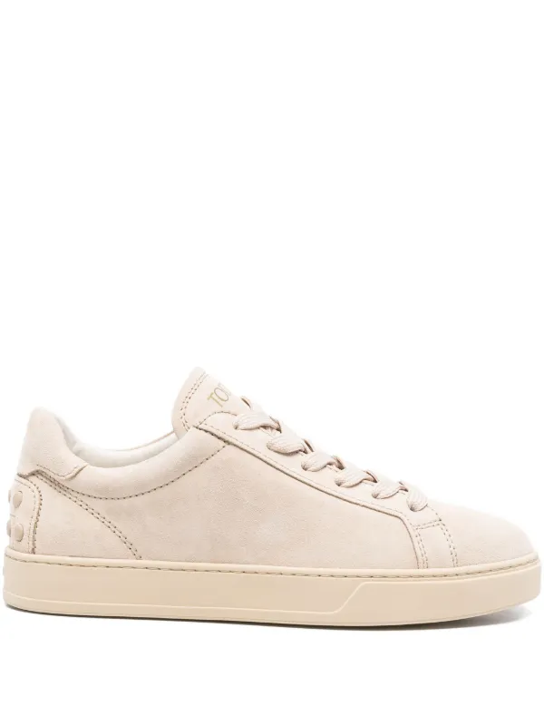 Tod's Studded Suede Sneakers in Neutrals