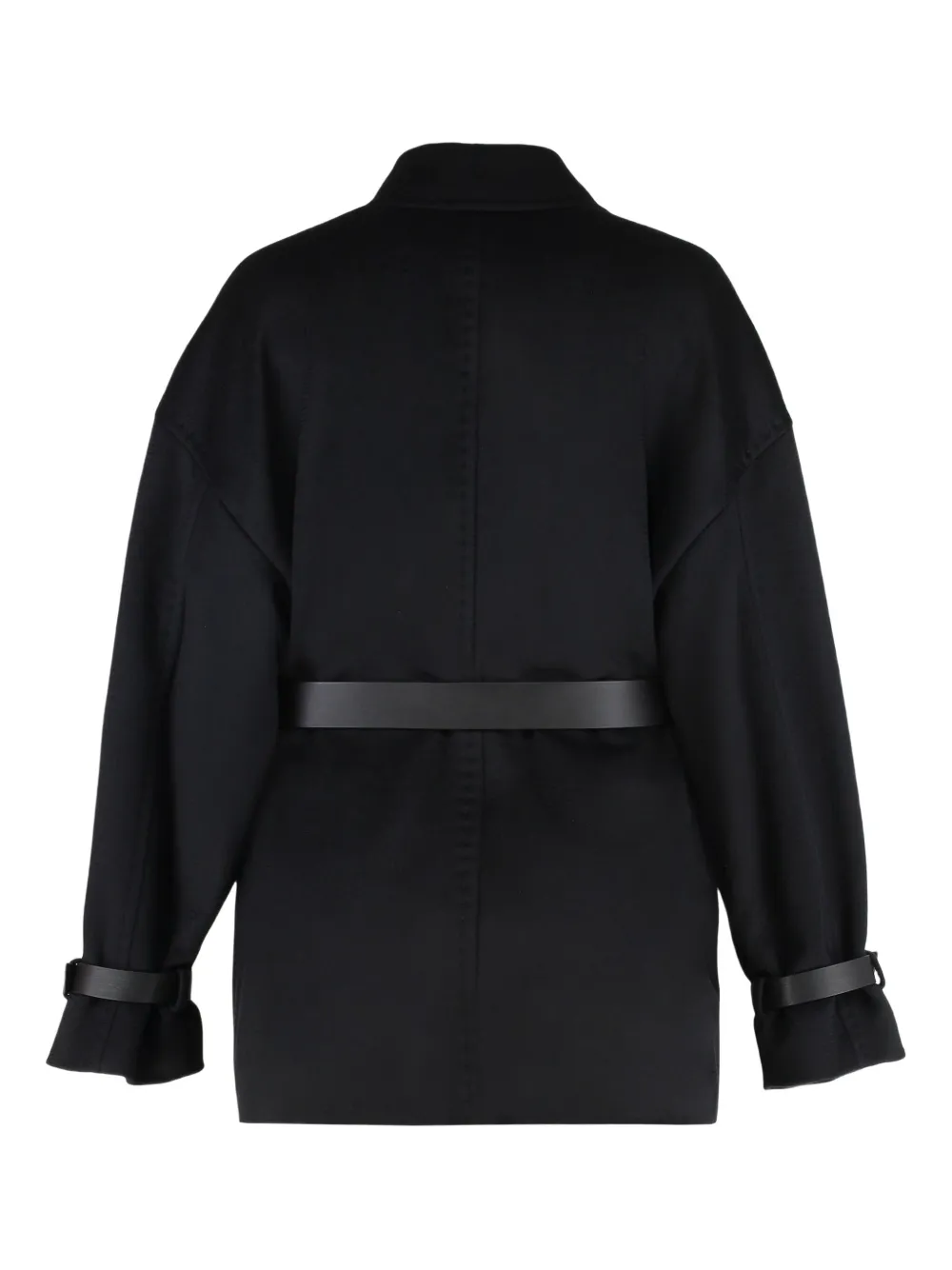 Max Mara Jack met dubbele rij knopen en ceintuur Zwart