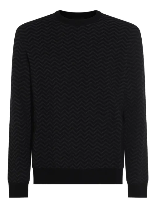 Pull à motif de chevrons - Giorgio Armani - Modalova