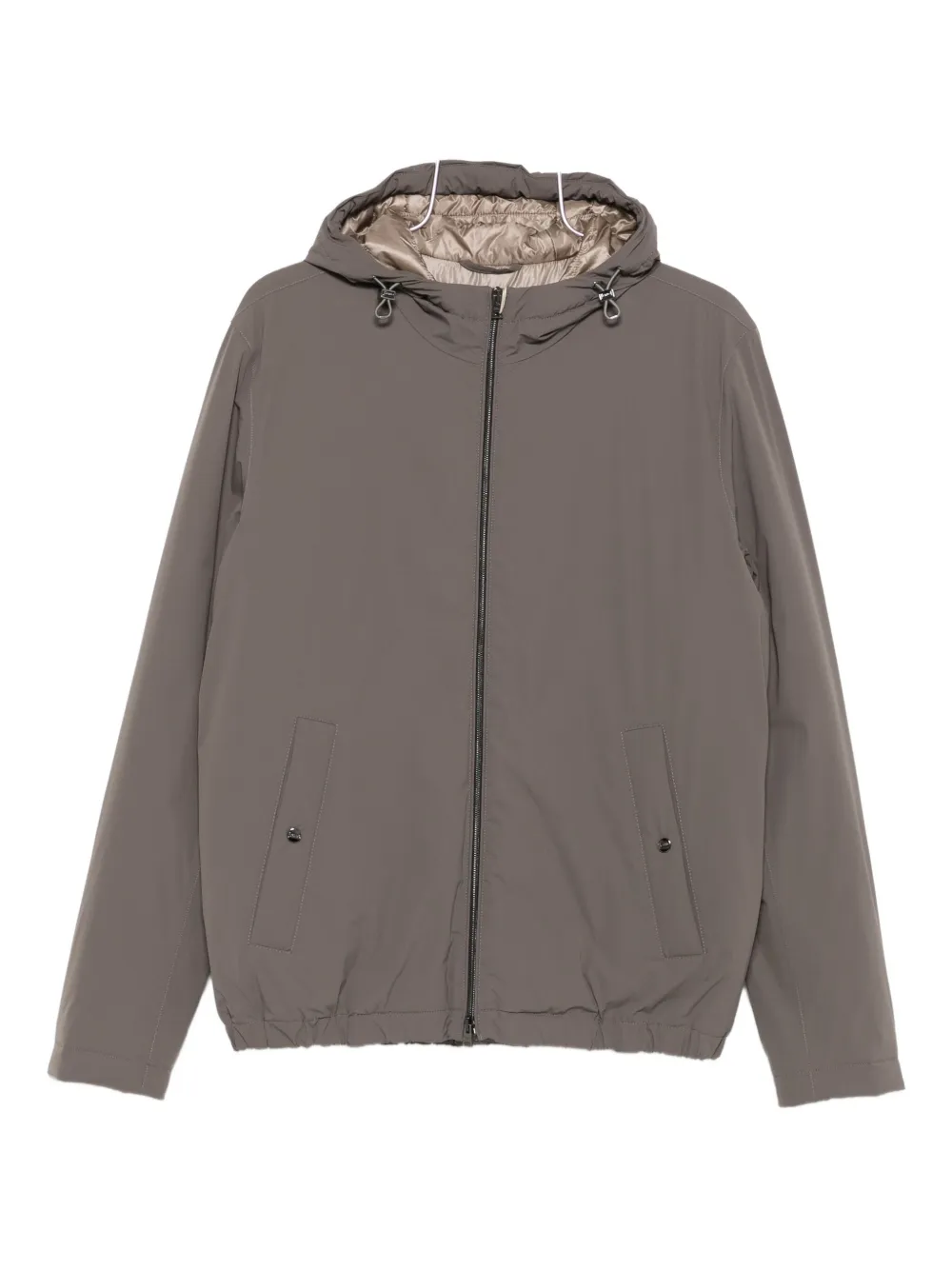 Herno Jackets Cropped Elasticated Hem In Gray