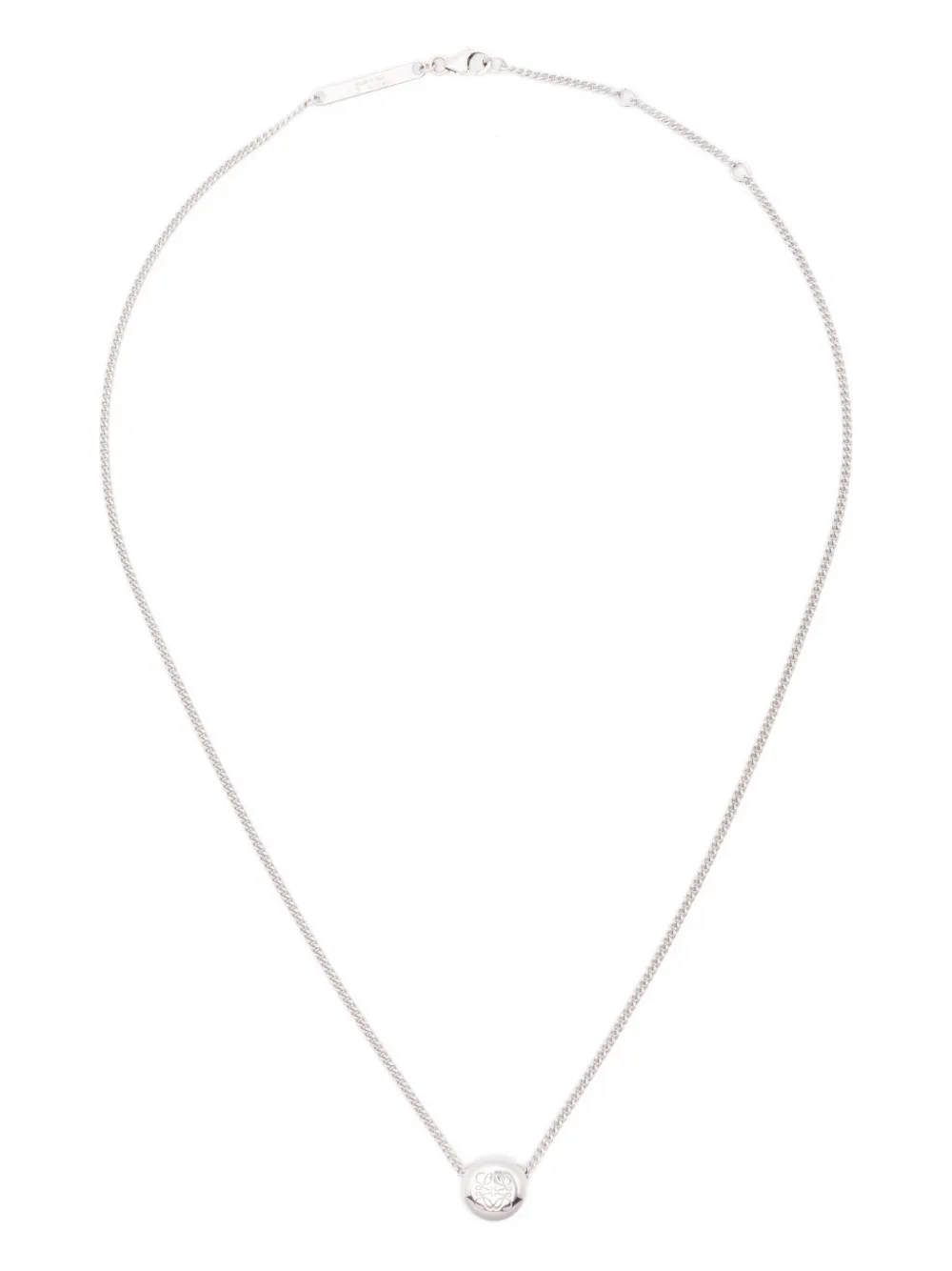 Loewe Anagram-pendant Necklace In Metallic