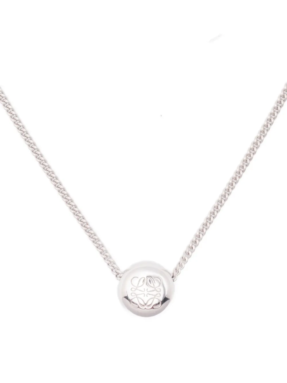 Loewe Anagram-pendant Necklace In Metallic