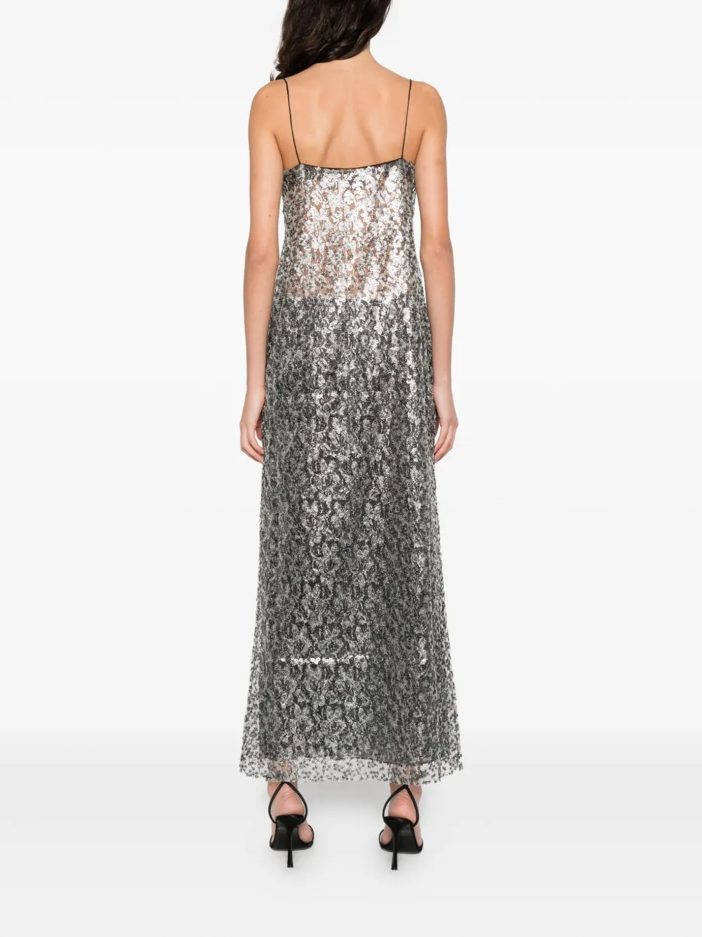 Christopher Esber Sequin-embellishment Maxi Dress In Gray
