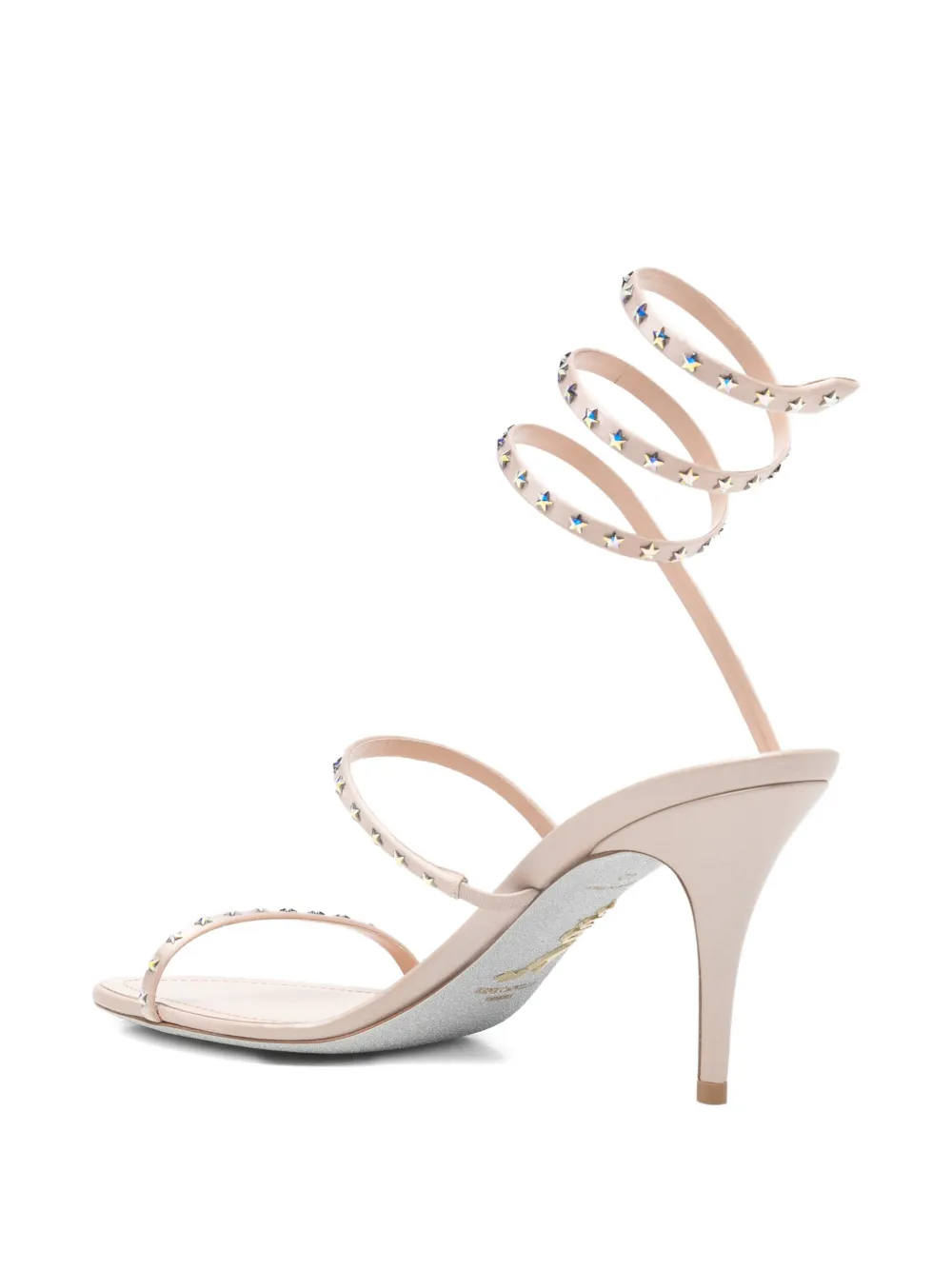 René Caovilla Cleo sandalen met enkelbandje en ster Beige