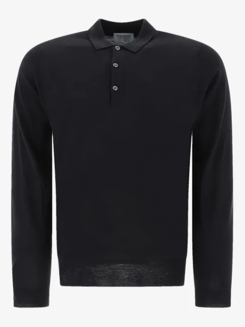 John Smedley long-sleeve classic-collar polo shirt
