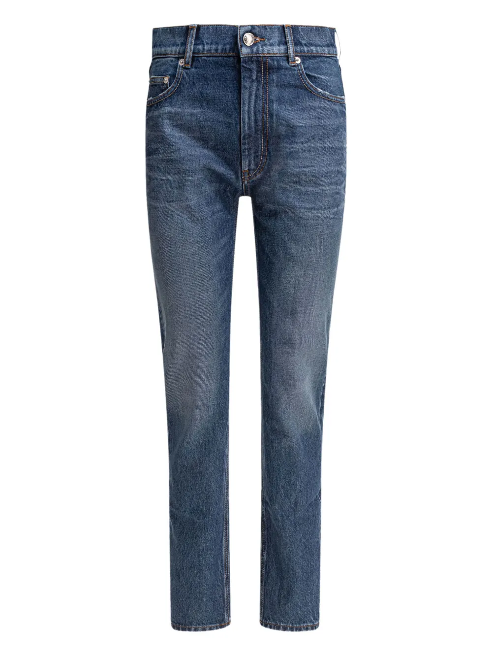 Sportmax logo-patch five-pocket denim jeans Blauw