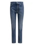 Sportmax logo-patch five-pocket denim jeans - Blue