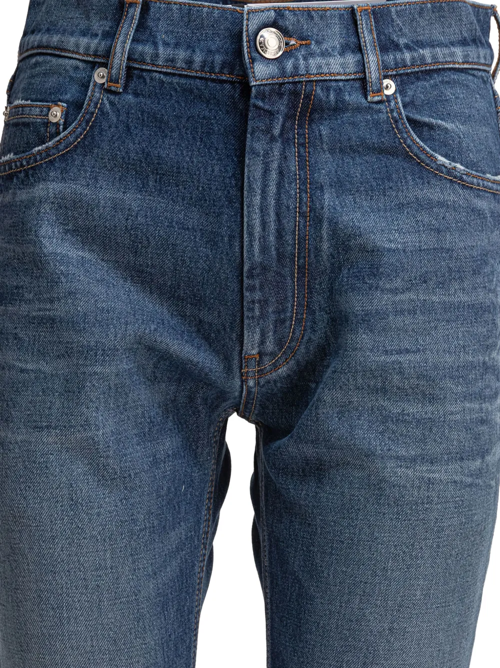 Sportmax logo-patch five-pocket denim jeans Blauw